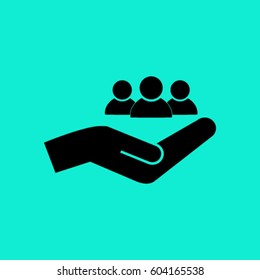 Businesspeople icon - teamwork & relationship concept