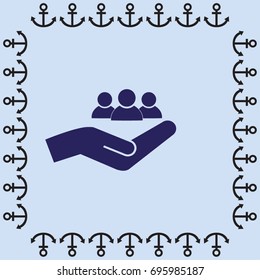 Businesspeople icon. teamwork vector illustration