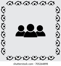 Businesspeople icon, teamwork vector illustration
