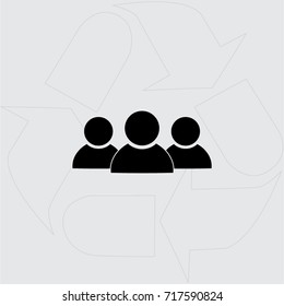 Businesspeople icon, teamwork vector illustration