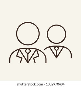 Businesspeople line icon. Partner, team, businessmen. Business concept. Can be used for topics like partnership, teamwork, collaboration