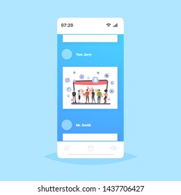 businesspeople looking at laptop screen with world map location geo tags different computer applications virtual interface concept flat smartphone screen mobile application full length - Powered by Shutterstock - Get 15% off with code: PIKWIZARD15