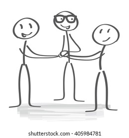 businesspeople piling hands