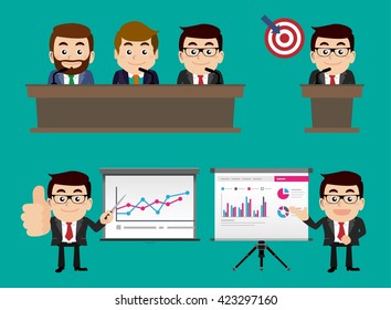 Businesspeople presentation meeting training concept