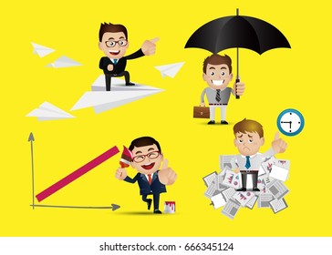 Businesspeople set