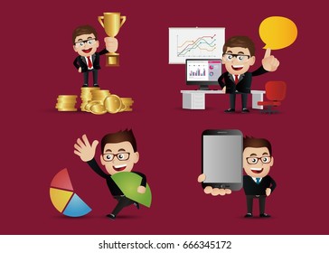 Businesspeople set