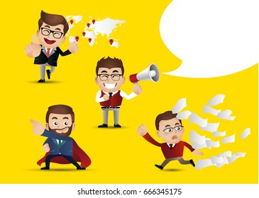 Businesspeople set
