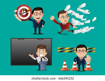 Businesspeople set