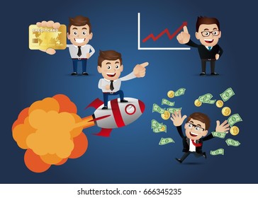 Businesspeople set