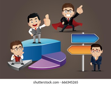 Businesspeople set