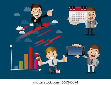 Businesspeople set