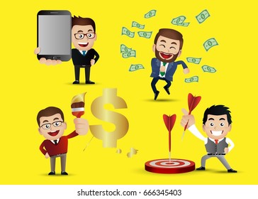 Businesspeople set