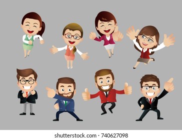 businesspeople set