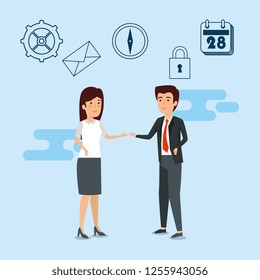 businesspeople strategy teamwork information plan
