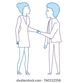 businesspeople talking avatars characters