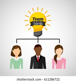 businesspeople teamwork avatars characters icon vector illustration design