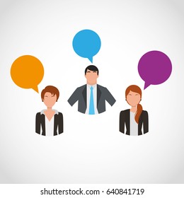 businesspeople teamwork community icons
