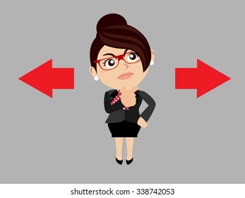 Businesspeople thinking of choice 