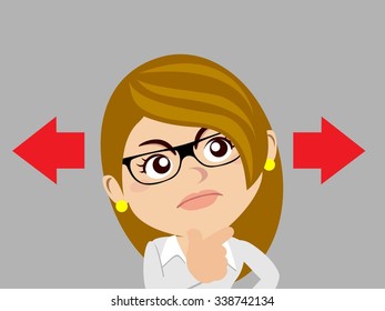 Businesspeople thinking of choice 