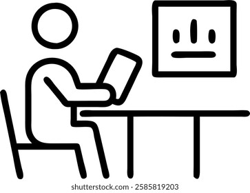 Businessperson analyzing eco friendly financial reports on plain desk concept as Businessperson analyzing eco friendly financial reports on a plain desk representing detailed sustainable finance evalu