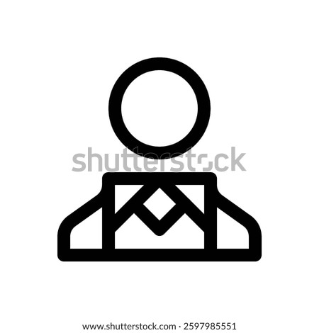 Businessperson. Editable stroke vector icon.