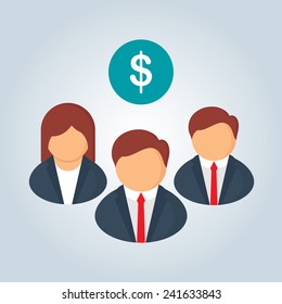 Businesspersons. Vector illustration, flat style 