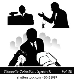 Business/political speaker silhouettes