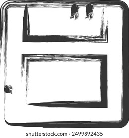 Business-related brush-drawn single illustration floppy