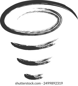 Business-related brush-drawn single illustration Tornado