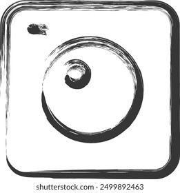 Business-related brushstroke single item illustration camera