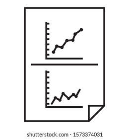 Businesss Development Analysis Concept, Sales Growth Comparison with same Time span vector icon design