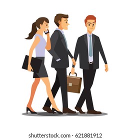 businesss and office concept -businessmen consulting ,Vector illustration cartoon character