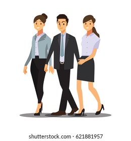 businesss and office concept -businessmen consulting ,Vector illustration cartoon character