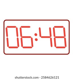 Business-style clock displaying 06:48 AM on a high-tech mobile screen.