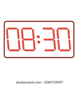 Business-style clock displaying 08:30 AM on a high-tech mobile screen.