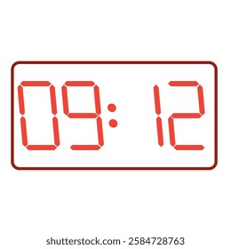 Business-style clock displaying 09:12 AM on a high-tech mobile screen.