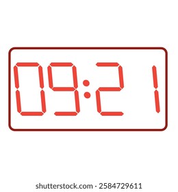 Business-style clock displaying 09:21 AM on a high-tech mobile screen.