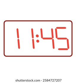 Business-style clock displaying 11:45 AM on a high-tech mobile screen.