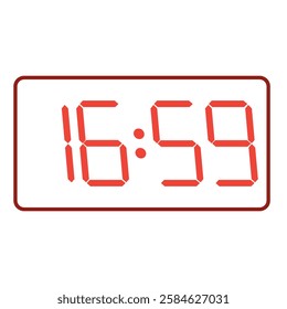 Business-style clock displaying 16:59 AM on a high-tech mobile screen.