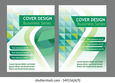 business-themed cover, designed with flat colors and white gradations, with geometric elements