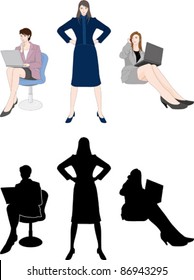 女性 スーツ 座る 全身 のイラスト素材 画像 ベクター画像 Shutterstock