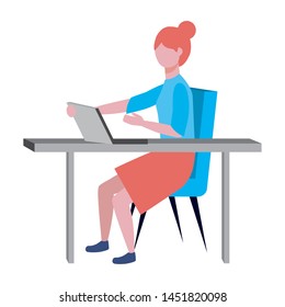 Businesswoman avatar cartoon design vector illustrator