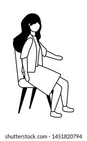 Businesswoman avatar cartoon design vector illustrator