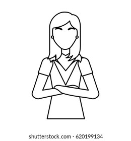 businesswoman avatar character icon