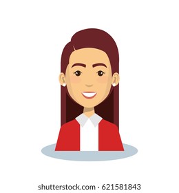 businesswoman avatar character icon