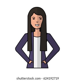 businesswoman avatar character icon