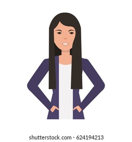 businesswoman avatar character icon