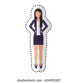 businesswoman avatar character icon