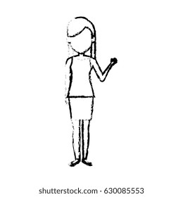 businesswoman avatar character icon