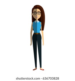 businesswoman avatar character icon